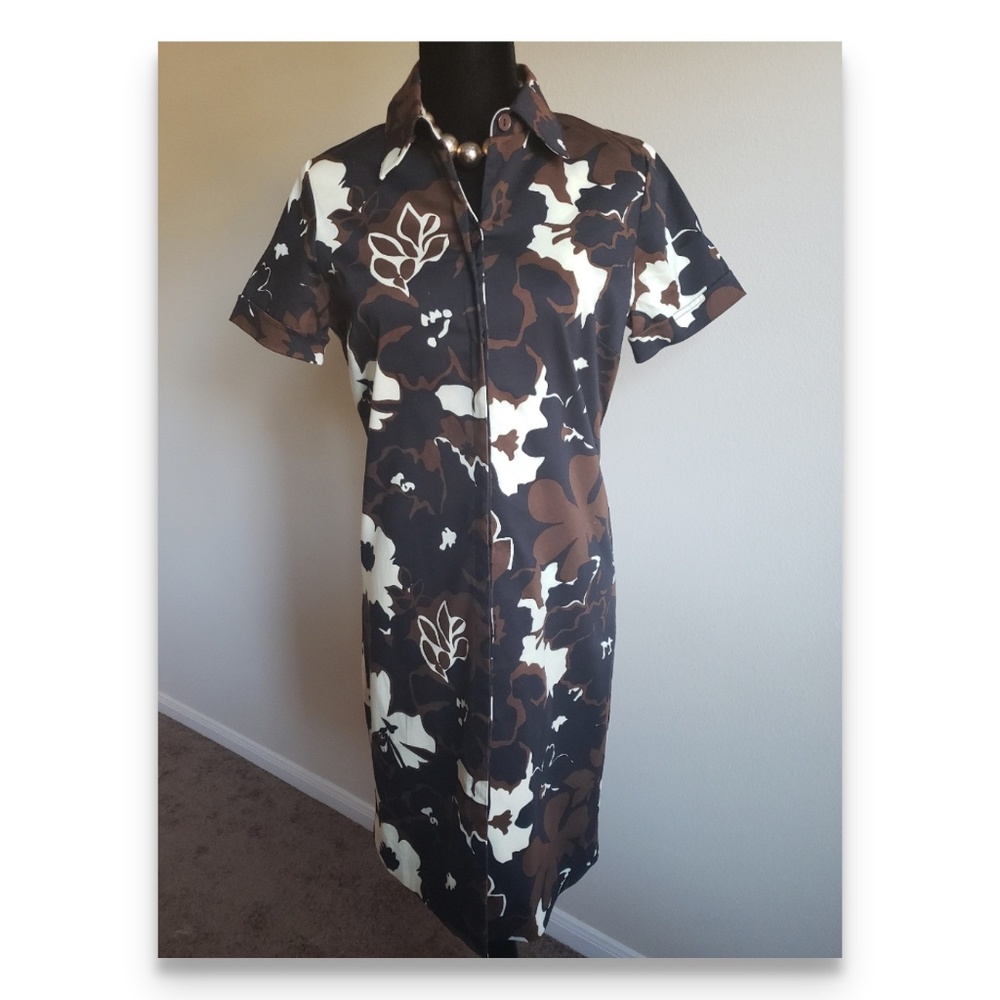 *2F25* Noviello-Bloom Brown Floral Dress
